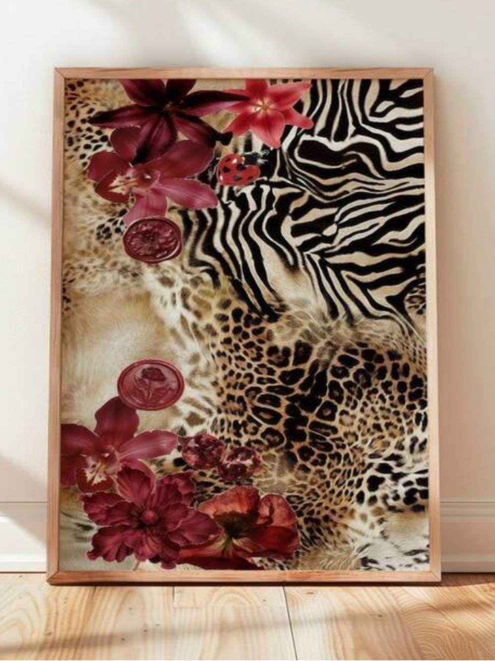Wild Safari Maximalist Floral Wall Art NEW 🏷️